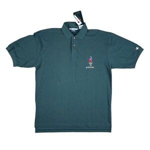 Vtg Deadstock Champion Atlanta 1996 Olympics Polo Shirt Mens Large Green NWT